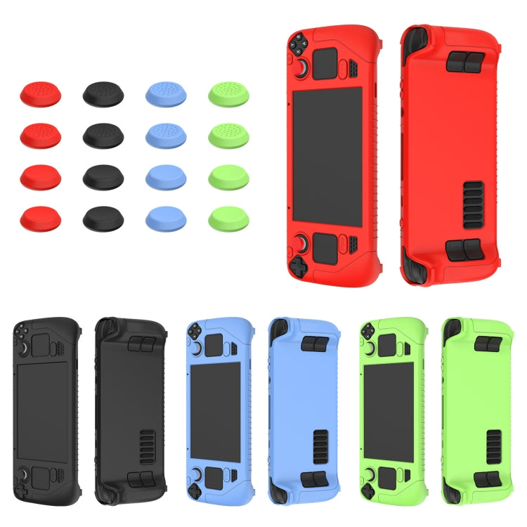 For Steam Deck Game Controller Soft Silicone Protective Cover Case With 4pcs Key Cap