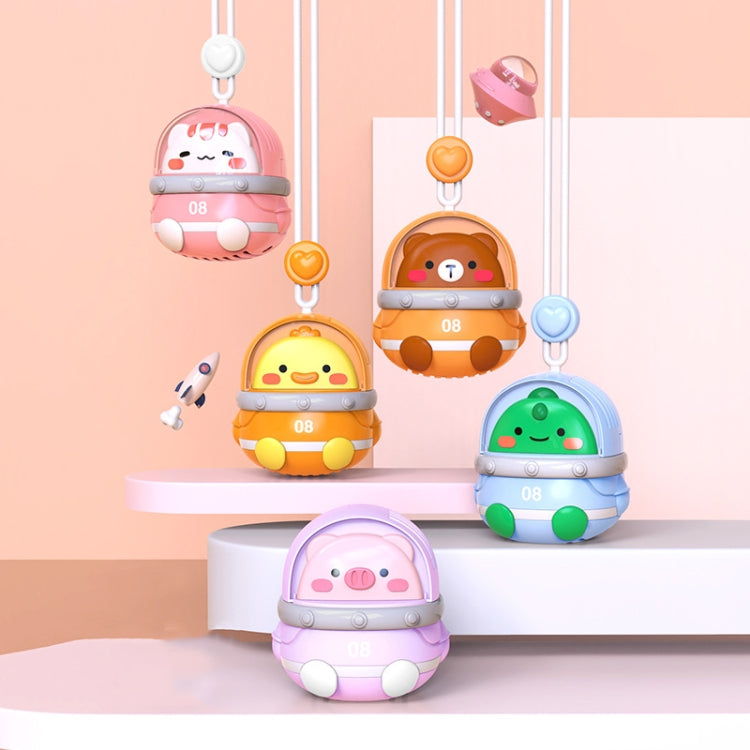 CS1327 Small USB Charging Cartoon Hanging Neck Fan Portable Leafless Silent Mini Fan