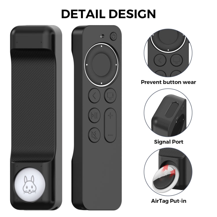 For Apple TV Siri Remote 2/3 AhaStyle PT165 Remote Controller Silicone Protective Case, PT165 (Pink), PT165 (Black), PT165 (Blue)
