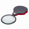 5pcs 6X 60mm Foldable Leather Case Reading Magnifier, Leather Folding 6X