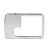 2pcs 3-6 Times Card Type Portable Magnifying Glass Rectangular LED Light, 3-6X With LED Lights