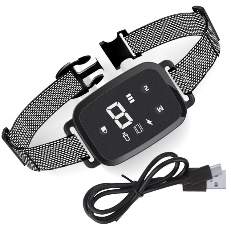 PT221 Intelligent Automatic Electric Strike Collar Touch Digital Display Rechargeable Waterproof Dog Trainer Stop Barker, 3 Training Modes