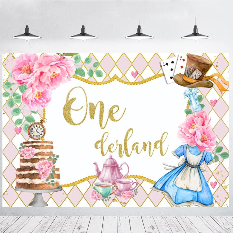 Tea Party Tea Cup Teapot Birthday Backdrop Cloth, 150x100cm, 210x150cm, 180x180cm, 210x180cm