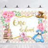 Tea Party Tea Cup Teapot Birthday Backdrop Cloth, 150x100cm, 210x150cm, 180x180cm, 210x180cm