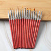Wooden Rod Nail Brush Beauty Armor Tools Color Painting Pen Drawing Pen, 15pcs/set
