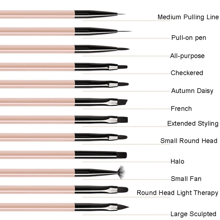 Acrylic Tea Color Pen Brush Beauty Nail Pen Color Painting Drawing Pen Light Therapy Pen