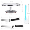 7 In 1 Aluminum Alloy Cake Turntable Piping Tip Set DIY Baking Tools, 7 In 1