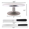 6 In 1 Aluminum Alloy Cake Turntable Piping Tip Set DIY Baking Tools, 6 In 1