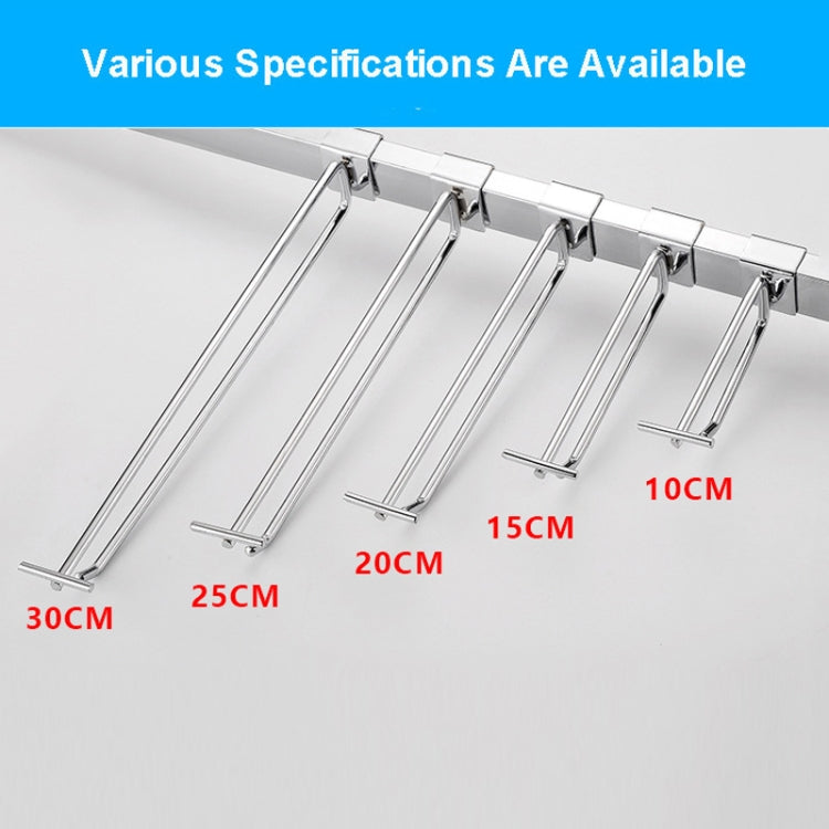 Square Tube Dual Line Hook Supermarket Hook, 25cm, 30cm