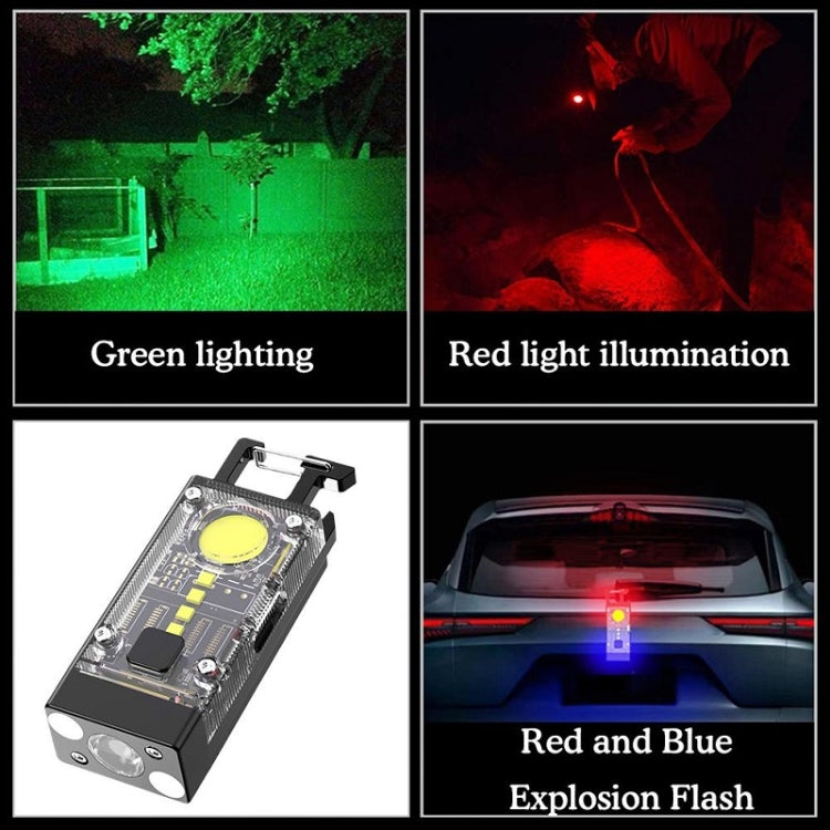 Outdoor Camping Multifunctional Solar Highlighted Mini Keychain Light