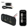 12/24V USB+Type-C Car, RV, Boat Mobile Phone Charger Modification, Black 2.1A+1A+PD3.0