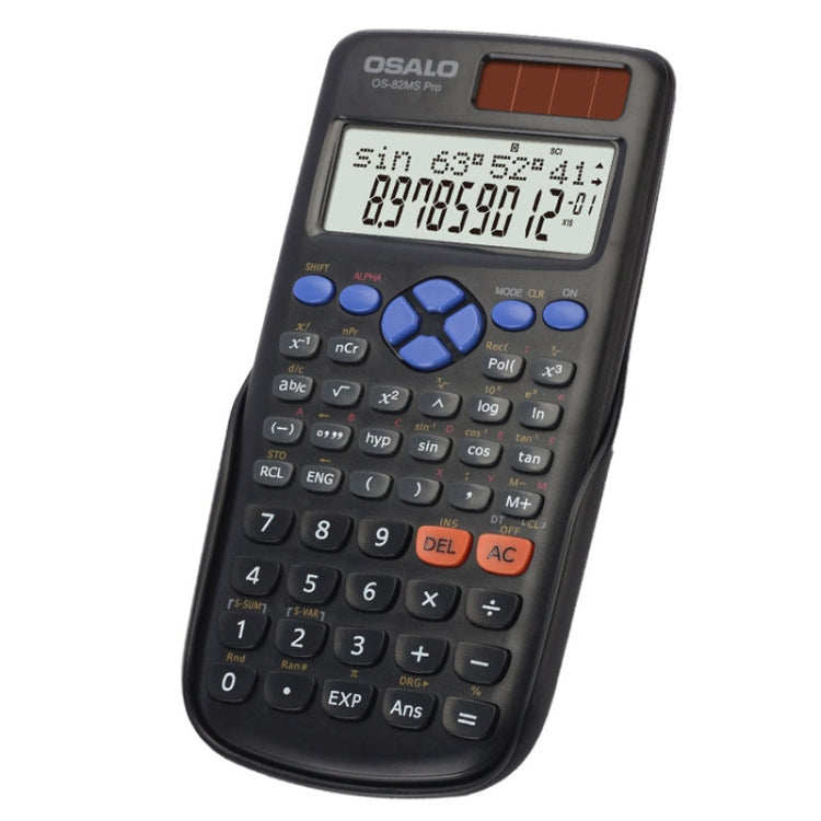 OSALO OS-82MS Pro 240 Functions LCD Screen Solar Dual Power Supply Plug-in Teaching Calculator