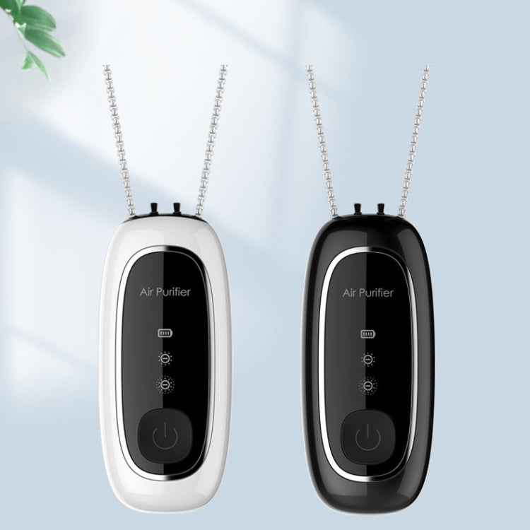 Upgrade Dual-brush Negative Ion Air Purifier Neck Small Portable Air Purifier, Chain Model (White), Chain Model (Black), Rope Model (White), Rope Model (Black)