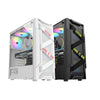 EVESKY Acrylic Side Transparent ATX Computer Case With 6 Fans Position And USB 3.0 Interface, Black, White