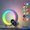 Multi-Functional RGBW Atmosphere Light Bluetooth Speaker Sunrise Wake-Up Lamp Digital Display Alarm Clock, RGBW White
