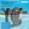 TELESIN  30M Waterproof Handheld Stabilizer Housing Case With Cold Shoe 1/4 Thread, With Diving Mask