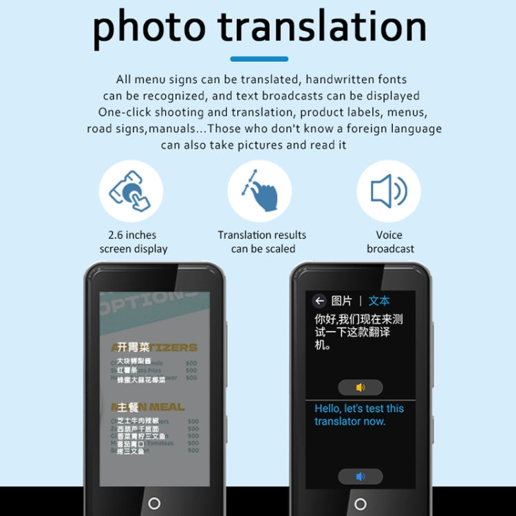 F6 Translation Machine 139 Languages Interpreted Online Translation 14 Camera Translator Recording Contemporary Interpretation, F6 (Black), F6 (Royal Blue)