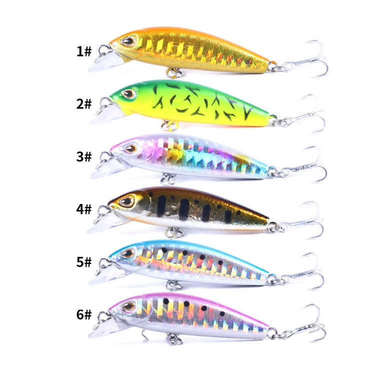 HENGJIA 5.5cm 6.6g Mino Luya Fake Bait Long Casting Sinking Bionic Lure, MI503 (1), MI503 (2), MI503 (3), MI503 (4), MI503 (5), MI503 (6)
