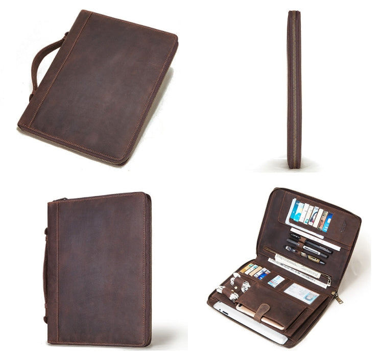 HUMERPAUL Tablet Protective Leather Case Handbag Business Leather Computer Bag, DG1001 (Black)