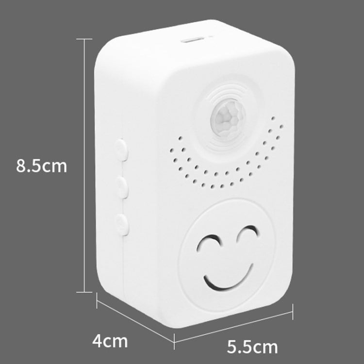 Small Horn Voice Announcement Sensor Entrance Voice Broadcaster Can Used As Doorbell, Rechargeable Square, Battery Square