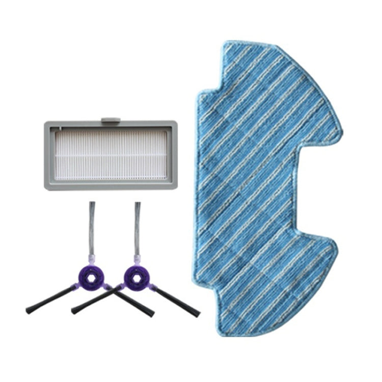 For Midea I5 Sweeper Replacement Parts, 1pair Side Brush, Filter, Mop