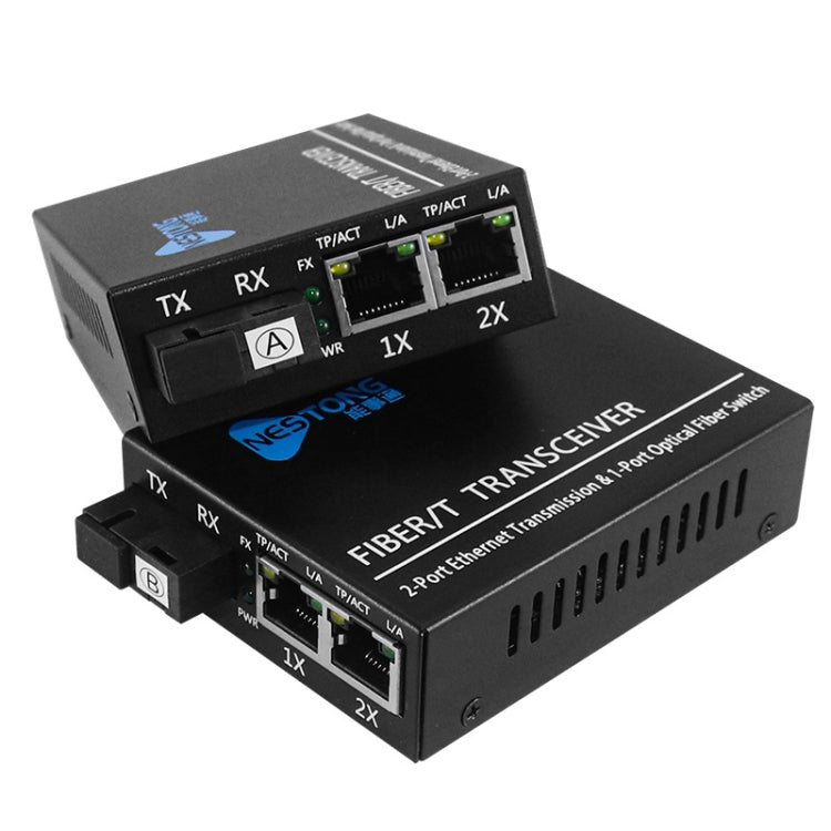 NESTONG  Gigabit Single-mode Fiber Optic Transceiver POE Photoelectric Converter,CN Plug, 10/100/1000M
