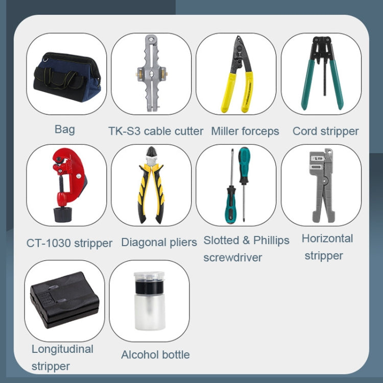YH-G11 11-In-1 Fiber Optic Tool Kit TK-S3 Cable Knife And Stripping Kit, TK-S3  Kit
