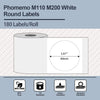 For Phomemo M110 / M200 180pcs /Roll 40x40mm Round Self-Adhesive Thermal Labels, 180pcs /Roll 40x40mm Round