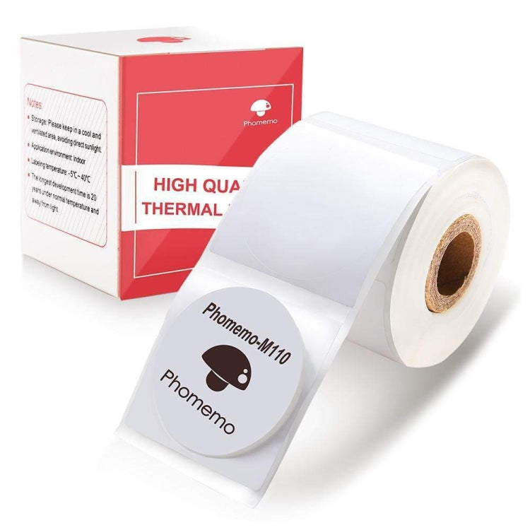 For Phomemo M110 / M200 200pcs /Roll 30x30mm Round Self-Adhesive