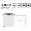 For Phomemo M110 / M200 200pcs /Roll 30x30mm Round Self-Adhesive Thermal Labels, 200pcs /Roll 30x30mm Round