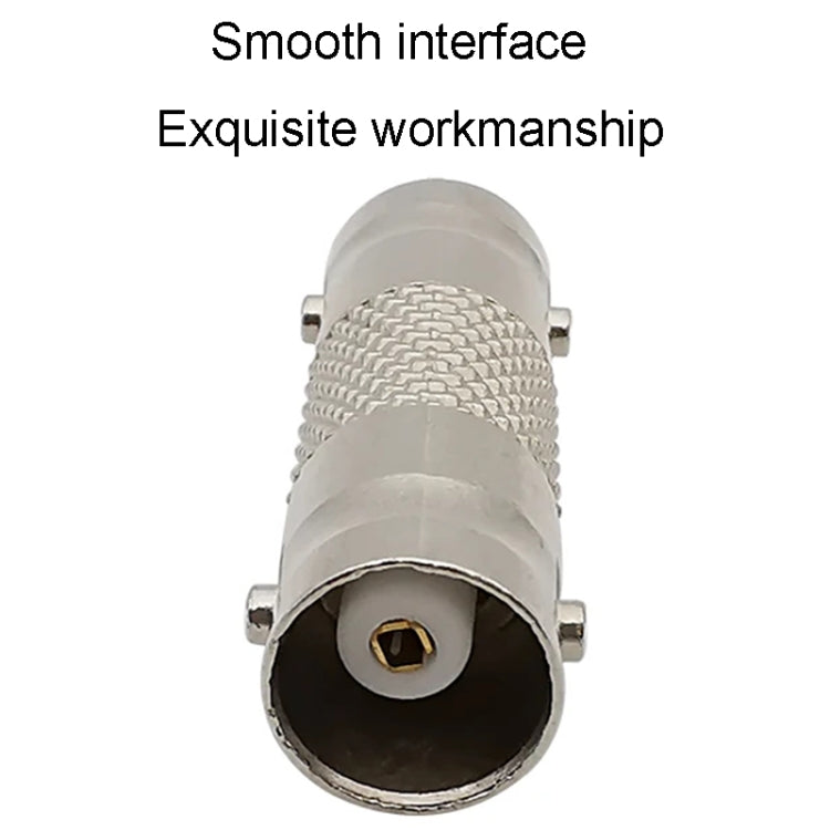 10pcs BNC Female To Female Straight Through Adaptor Surveillance Dual Pass-Through Connector, Female To Female