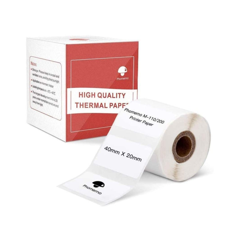 For Phomemo M110 / M200 320pcs /Roll 20x40mm Square Self-Adhesive
