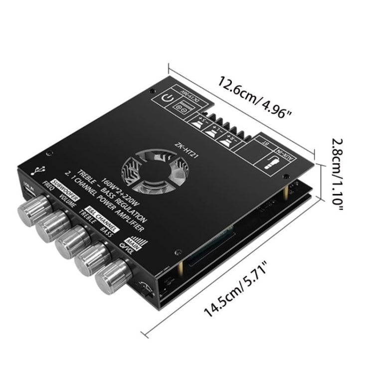 ZK-HT21 Bluetooth Digital Amplifier Module 2.1 Channel TDA7498E, ZK-HT21