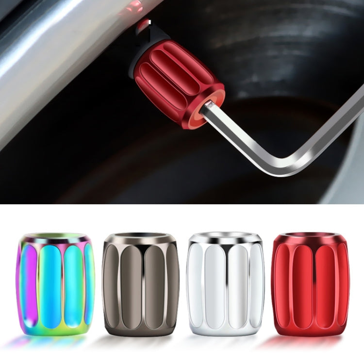 4pcs/set Metal Anti-theft Tyre Core Valve Personalised Conversion Cap, Colorful