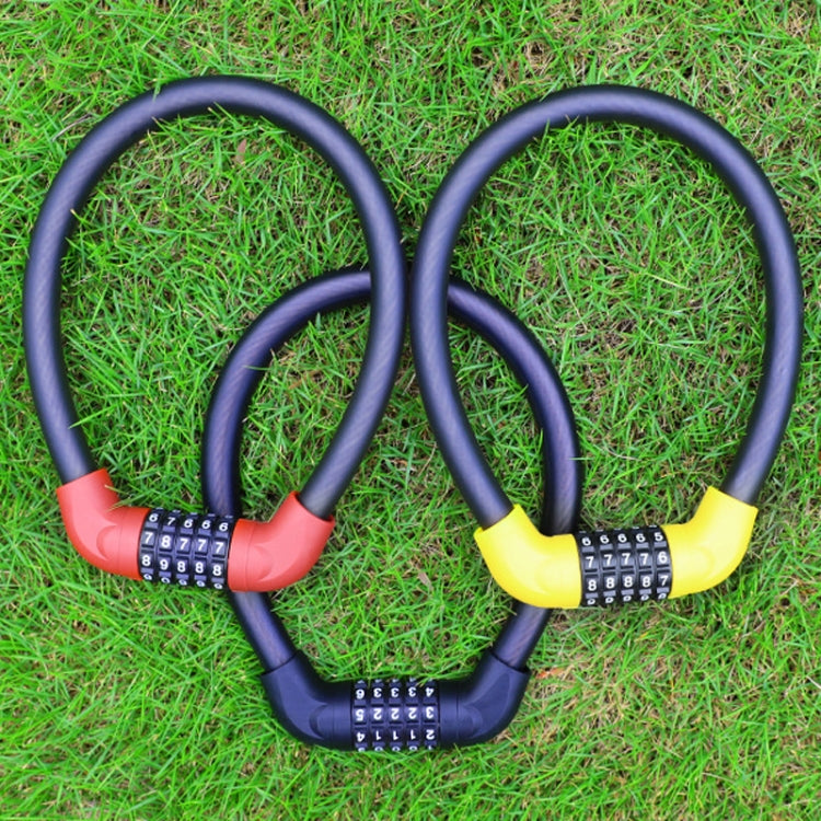 Bicycle And Electrical Vehicle 5-Digit Combination Lock Safety Anti-Theft Cycling Lock, 57 x 1.72cm, 40 x 1.72cm