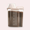 1.5L Pet Food Storage Bucket 4 Snap Dog Food Moisture Proof Sealed Storage Tank(Beige)