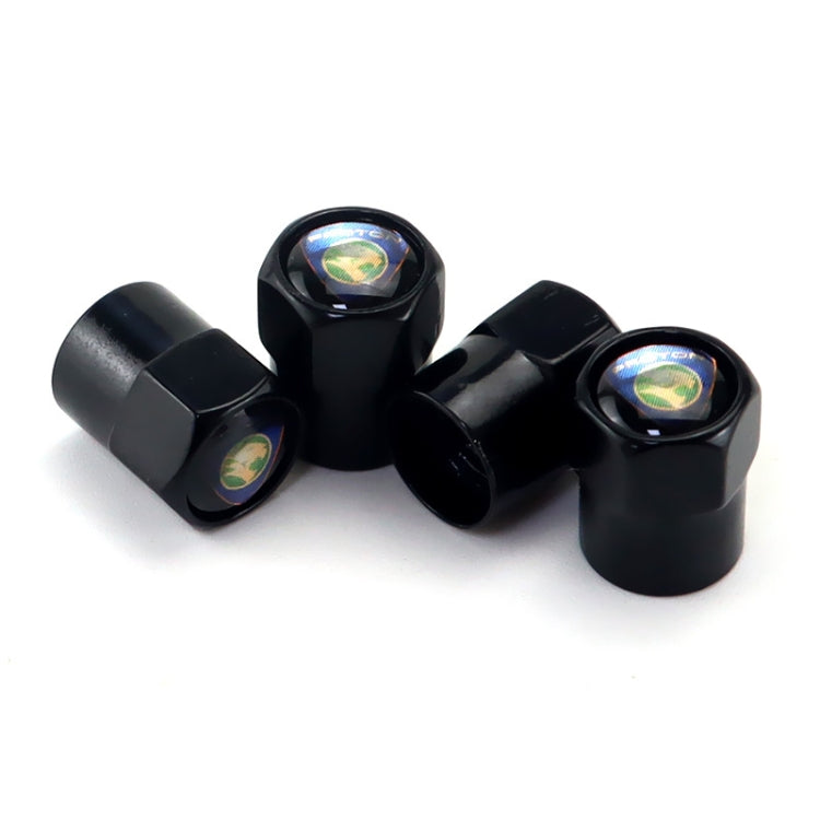 4pcs /Set Car Labeled Metal Tire Valve Caps Automobile Universal