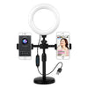 Round Plate Desktop Cell Phone Live Streaming Holder 6 inch Fill
