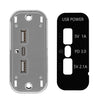 12/24V USB+Type-C Car, RV, Boat Mobile Phone Charger Modification, Silver 2.1A+1A+PD3.0