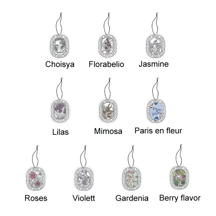 Diptyque Car Solid Fragrance Tablets Aromatherapy Cards