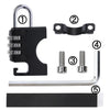 Motorcycle Helmet Anti-Theft Lock Fixed Helmet Combination Padlock, Black, Silver