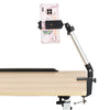 Aluminum Tube Cell Phone Live Streaming Telescopic Pole Desktop C-Clip Cell Phone Overhead Photo Holder, Bracket+Phone Clip