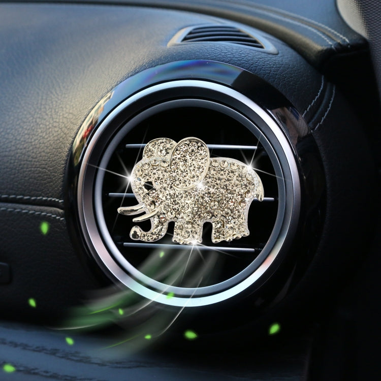 Metal Rhinestone Elephant Car Air Vent Aromatherapy Clip