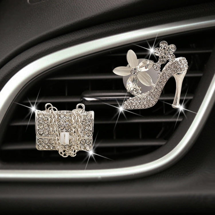 2pcs/Set Car Air Outlet Diamond-Encrusted Decoration Aromatherapy Clip