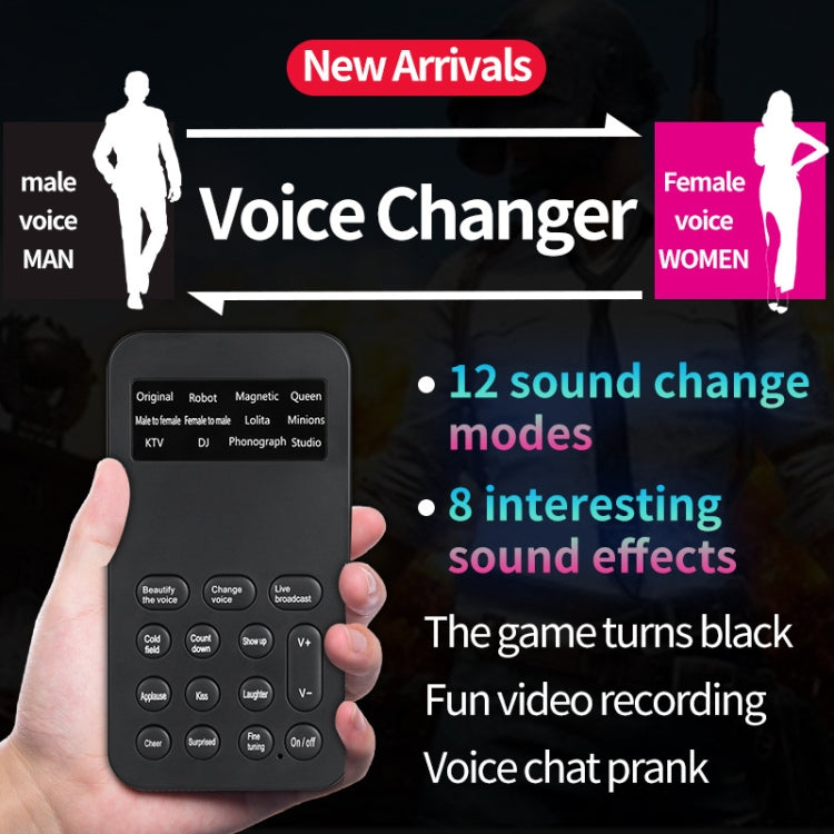 S9 Mobile Phone Computer Live Sound Card Voice Changer Game Karaoke Recording Audio Transformer, S9