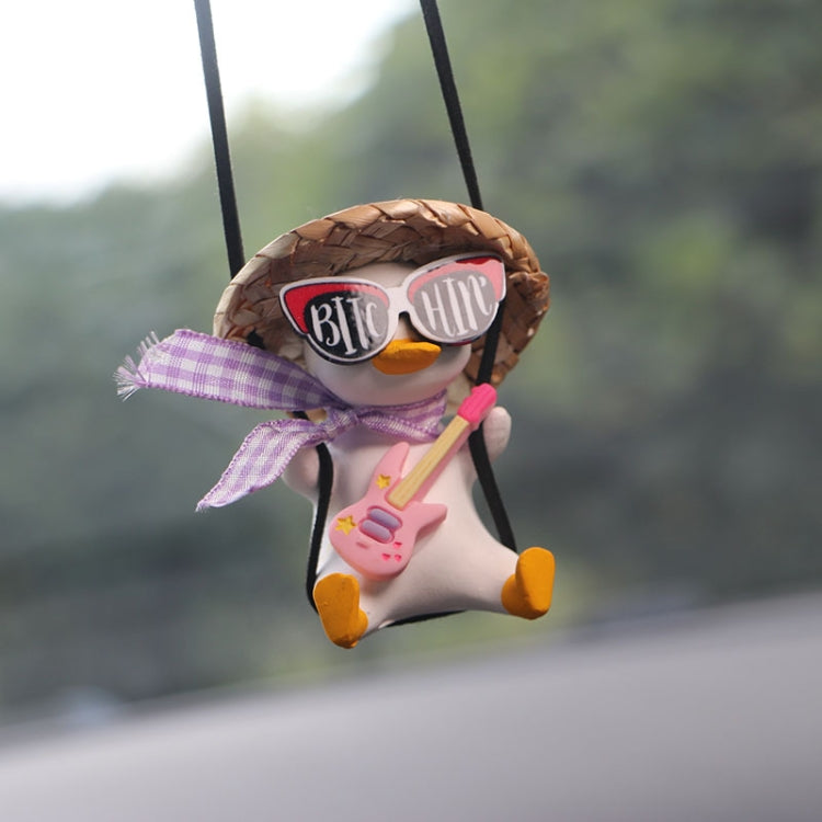 Car Cartoon Duck Rear View Mirror Interior Pendant