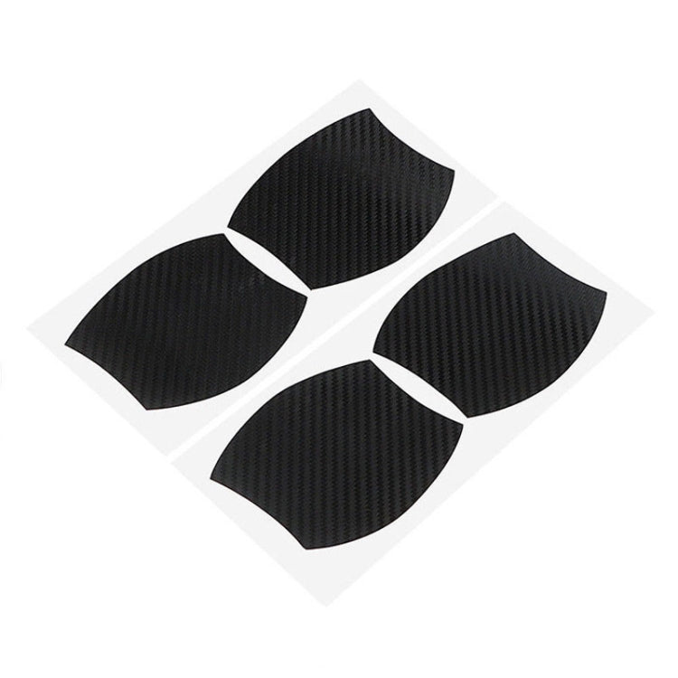 3 Sets Car Door Wrist Handle Protective Stickers Carbon Fiber Handle