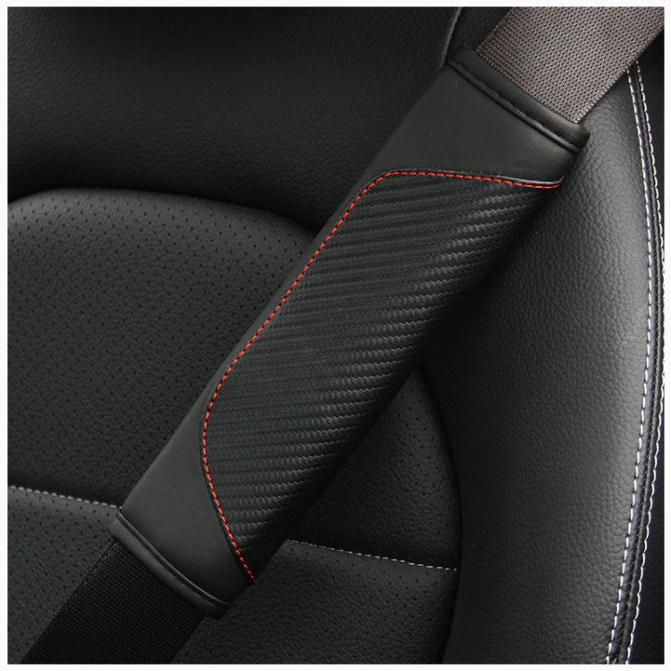 Car Seat Belt Cover Carbon Fiber Leather Auto Seat Shoulder Protection