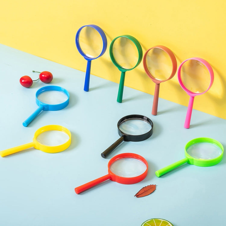 4pcs Children Color Magnifier 60mm Handheld Plastic Magnifying Glass, Color Random Delivery, 60mm 5X