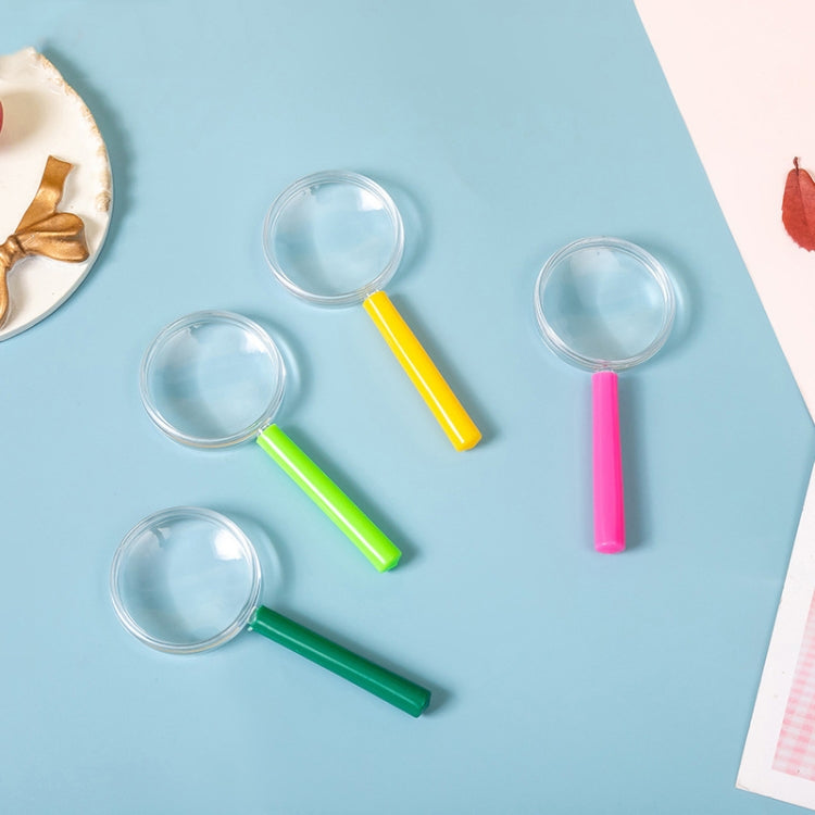 4pcs 40mm 3X Plastic Acrylic Lens Children Teaching Magnifier Color